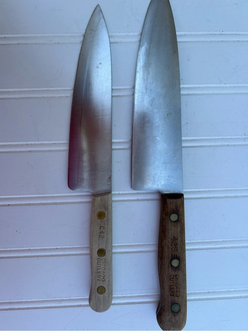 Vintage Chicago Cutlery Wood Knife Stainless Blade Assorted Kitchen Tool Lot 8